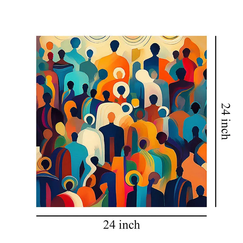 Pop Diverse People Crowd Wall Painting media 7