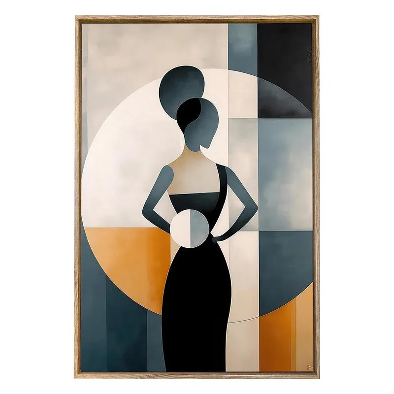 Whispers of Form Canvas Modern Wall Art With Frame media 3
