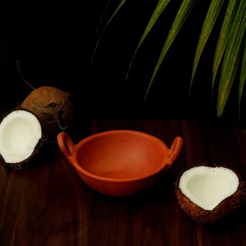 Arda Handmade Terracotta Kadhai - 500 mL media 4