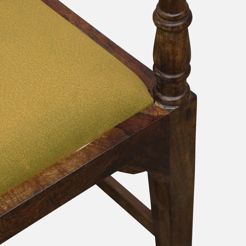 Stackon Rose Wood Accent Chair - Yellow media 9