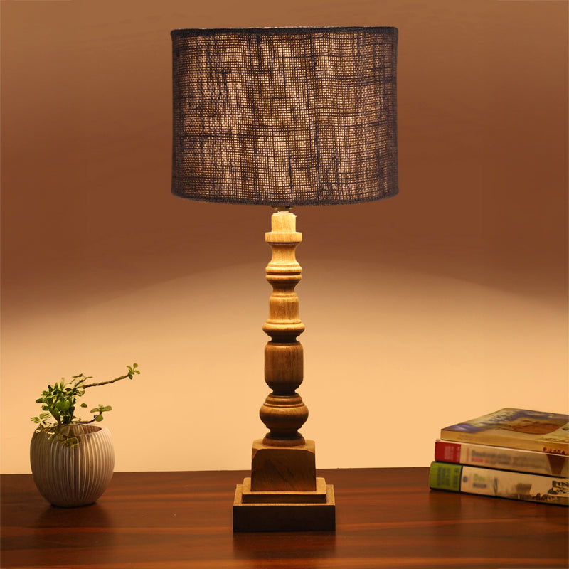 Sienna I Arbor Wooden Table Lamp - Grey,Brown