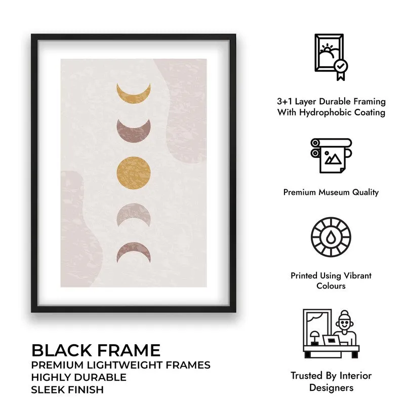 Mauve Equilibrium Canvas Wall Painting With Black Frame media 12