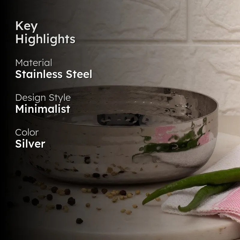 Vintage Charm Hammered Snack Bowl (650 ML) - Set Of Two media 2