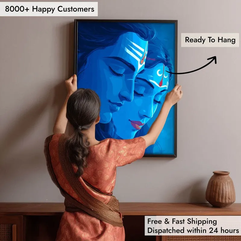 Lord Shiva & Parvati Devotional Archival Paper Wall Art media 5