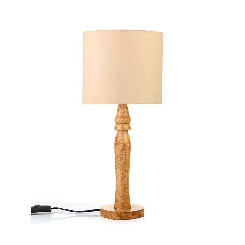 Vintage Dream Fabric Table Lamp - Beige,Brown media 5