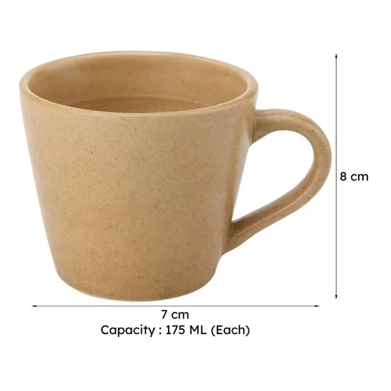 Tassa Ceramic Tea Cup (175 mL Each) - Set of Six media 9