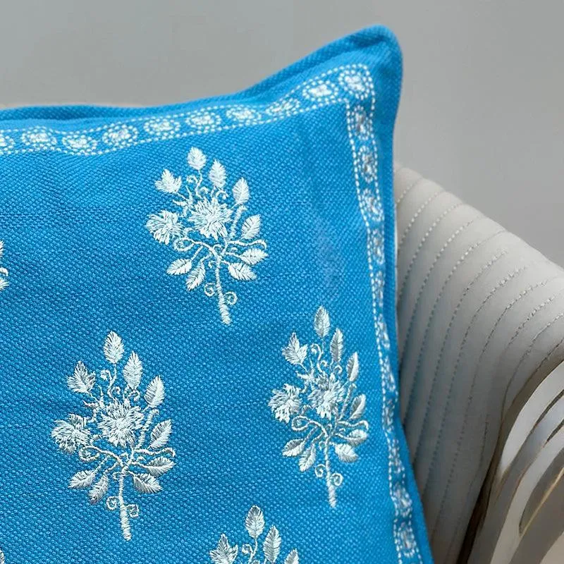 Stitch Lab Embroidered Cotton Cushion Cover media 3