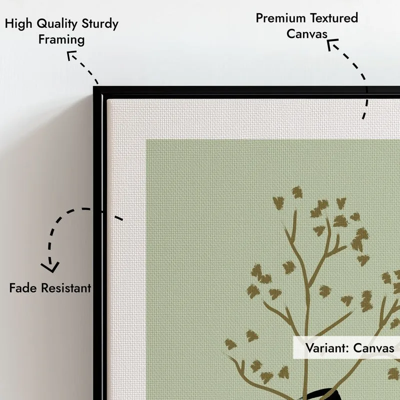 Rooted Grace Canvas Wall Painting With Black Frame media 5