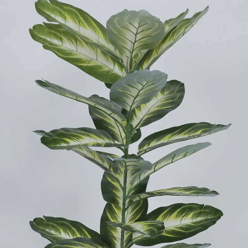 Tropilush Artificial Dieffenbachia Plant With Black Plastic Pot - 2.6 Feet media 5
