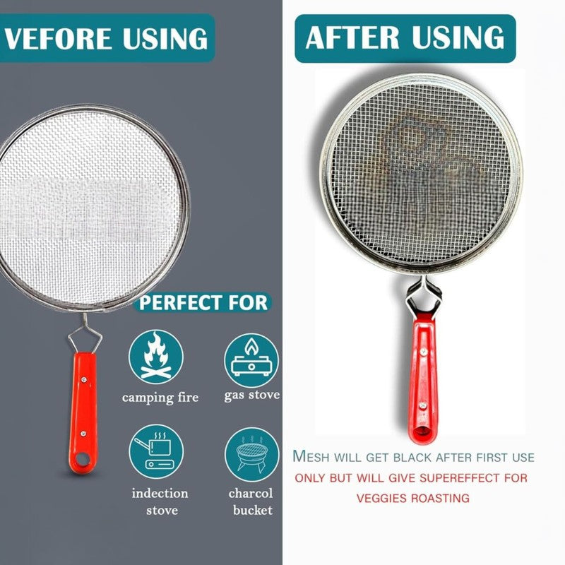 Durable Steel Roti & Chapati Grill Mesh with Handle media 7