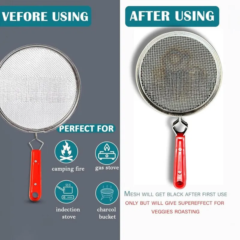 Durable Steel Roti & Chapati Grill Mesh with Handle media 7