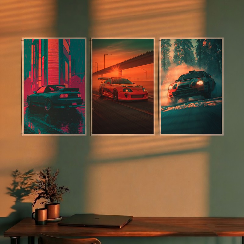 Street Symphony Cars Polymer Wall Poster