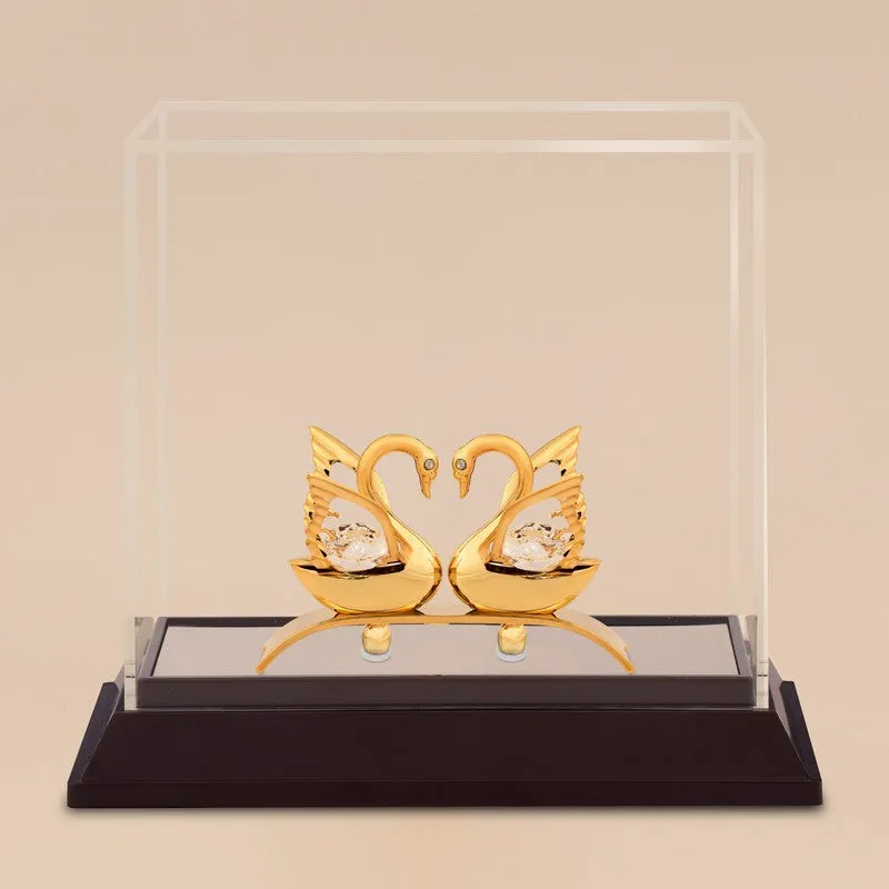 Love Birds 24K Gold Plated Mild Steel Showpiece media 3
