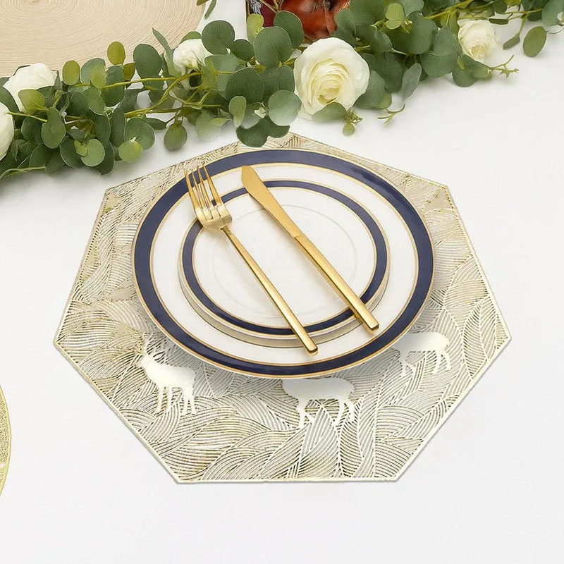 Eldeen Golden Freeform PVC Table Mats - Set Of Four media 5