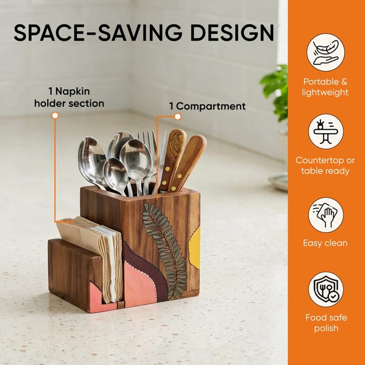 Leafery Cutlery Holder - 14