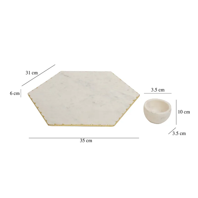 Oblisse Marble Serving Platter With Bowl (50 ML) - Two Piece Set media 6