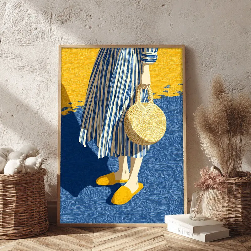 Quiet Couture Canvas Wall Painting - Brown Frame media 3