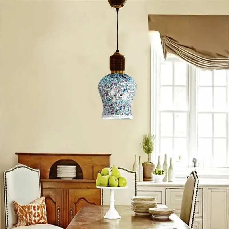 Mosaic Colors Pendant Wooden Ceiling Lamp media 3