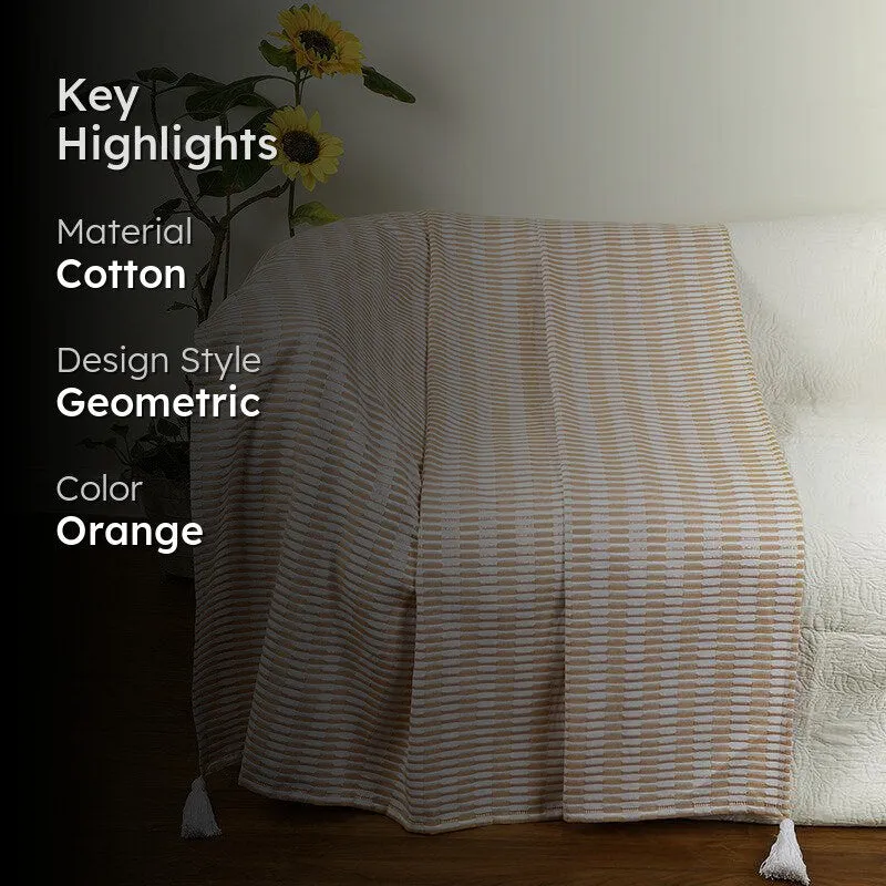 Meadow Wrap Geometric Cotton Throw media 2