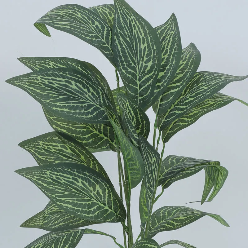 Amazonia Artificial Variegated Croton Plant With Black Plastic Pot - 2.3 Feet media 5