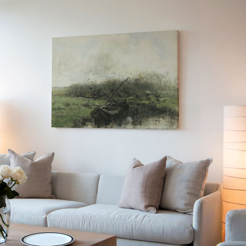 Misty Lakeside Wood Wall Art