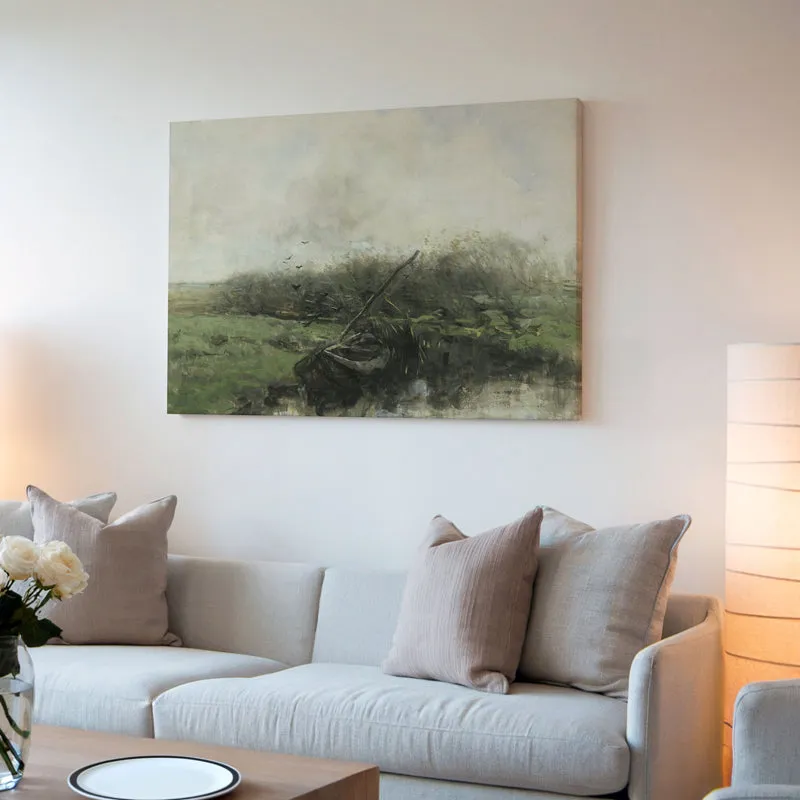 Misty Lakeside Wood Wall Art media 1