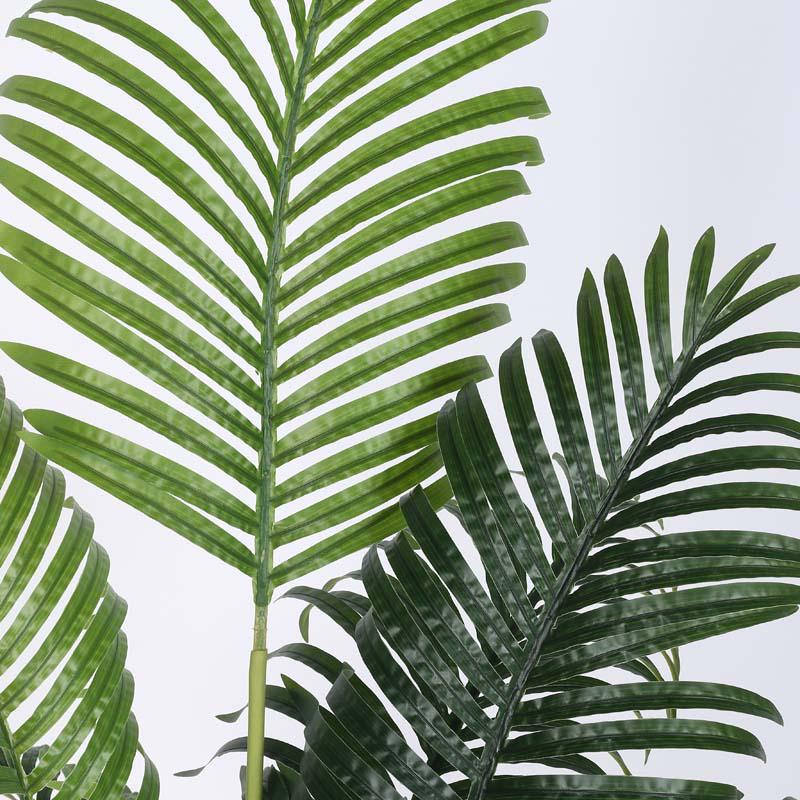 Faux Lush Areca Plam Plant With Black Plastic Pot - 4 Feet media 4