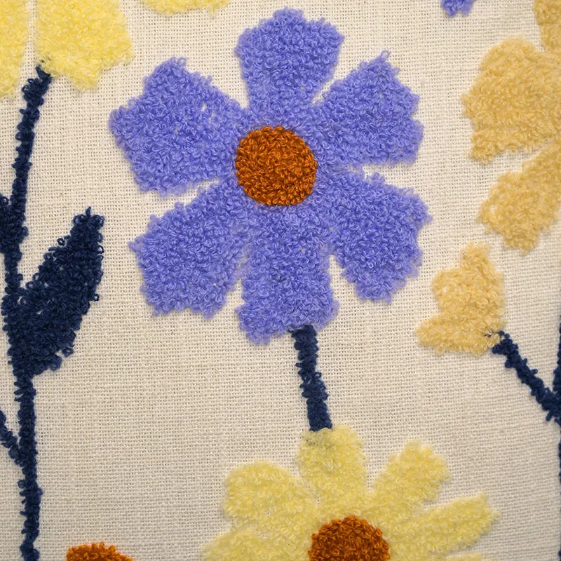 Andean Bloom Embroidered Cushion Cover media 3
