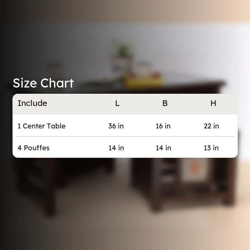 Mudra Teak Wood Center Table media 7