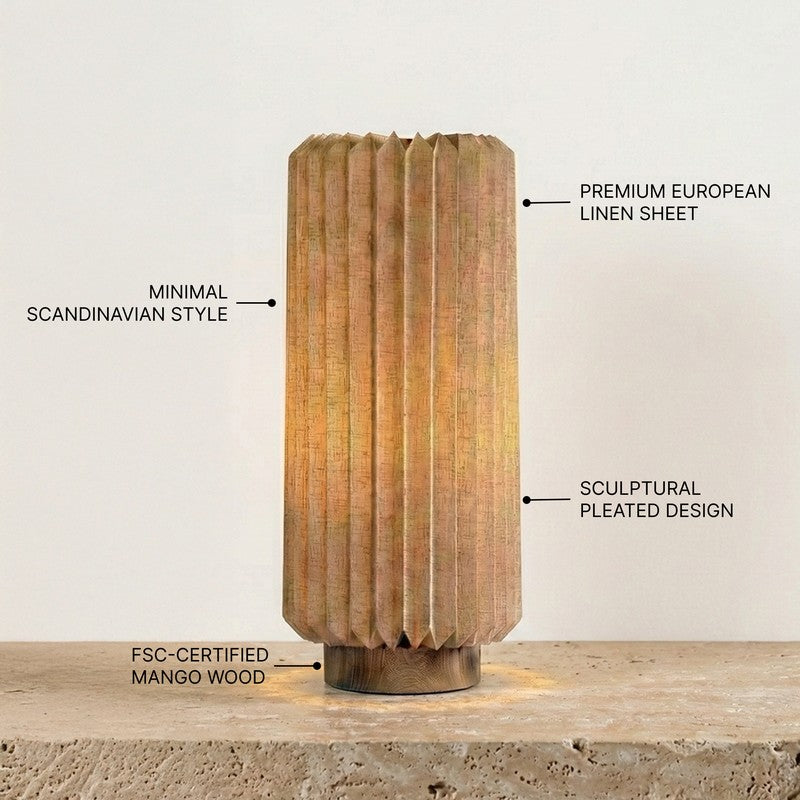 Fig Living Serenity Cotton Table Lamp - Brown image 8