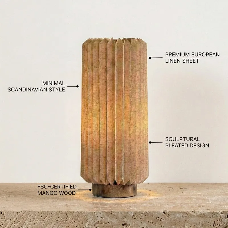 Fig Living Serenity Cotton Table Lamp - Brown media 8