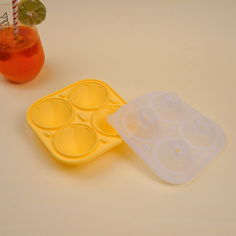Floe Silicone 4-Cube Ice Mould - Yellow media 3