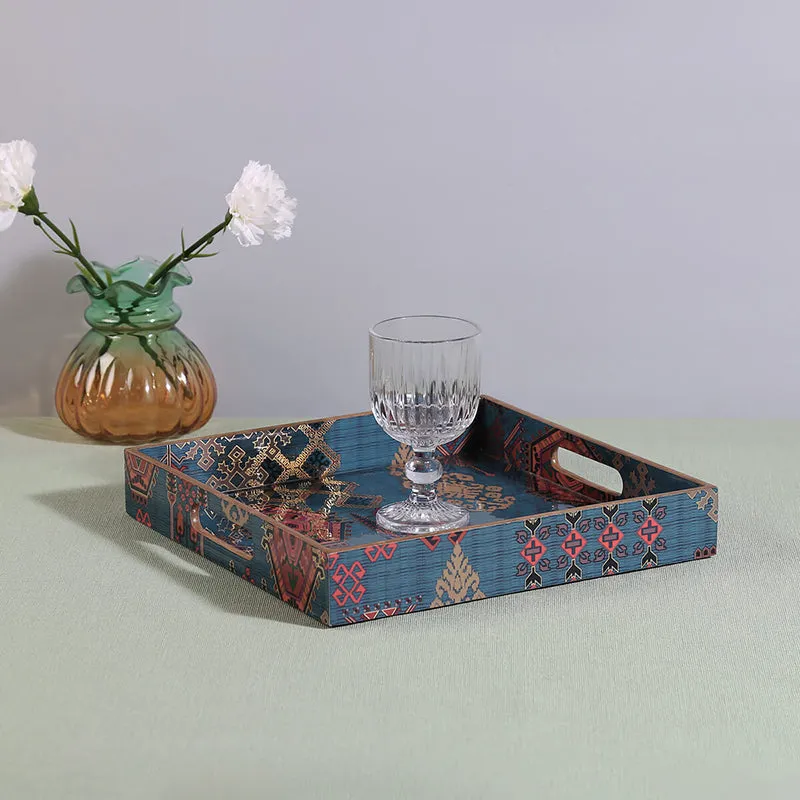 India Circus Adisa Square Serving Tray media 1