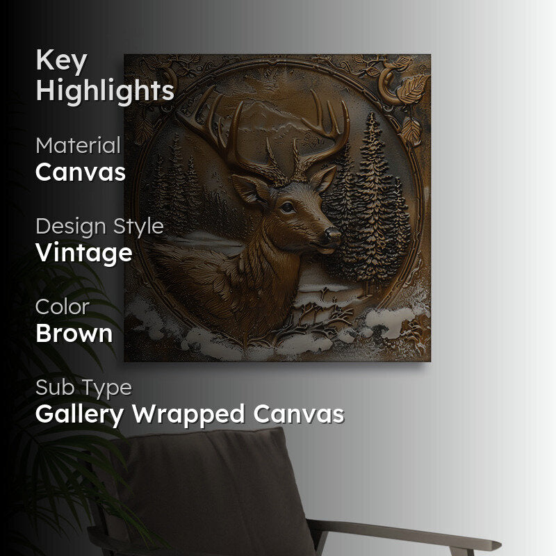 Deer Encriptions Canvas Wall Painting media 2