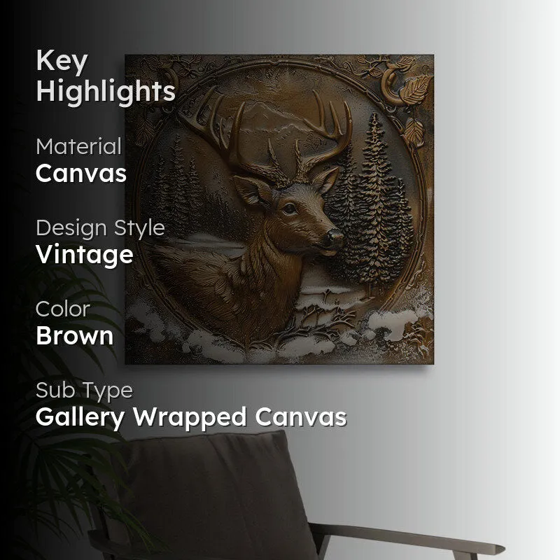 Deer Encriptions Canvas Wall Painting media 2