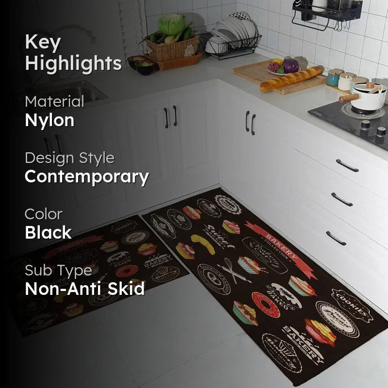 Home Bake Kitchen Nylon Runner Rug - Set Of Two media 2