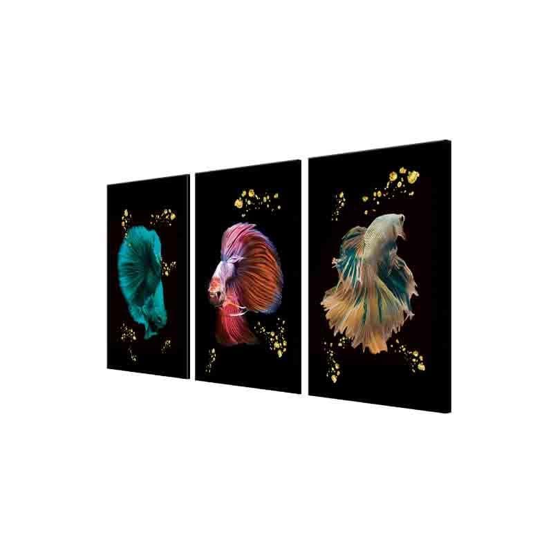Underwaters Poly Canvas Wall Art - Three Piece Set media 4