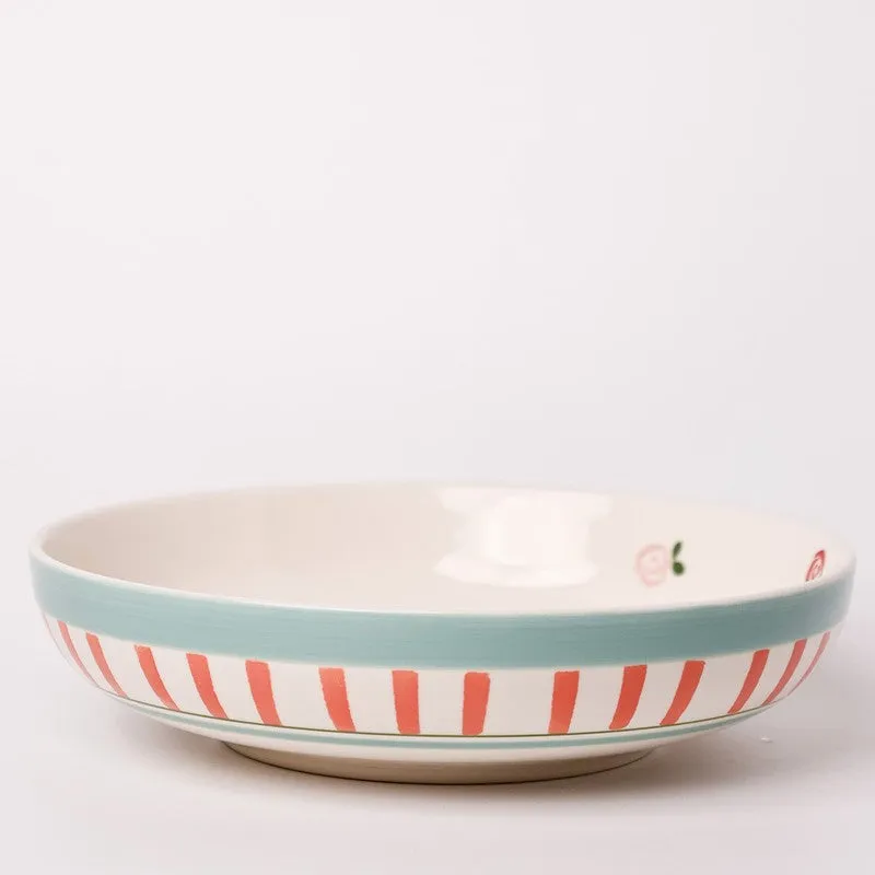 Tea Garden Handpainted Ceramic Platter - 5