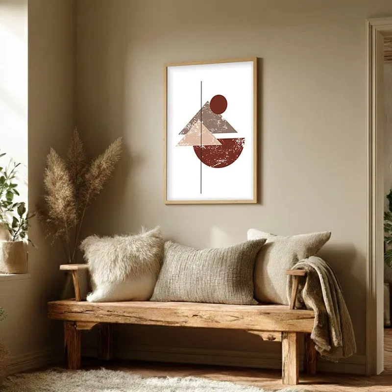 Earthy Axis Canvas Wall Painting With Brown Frame media 3
