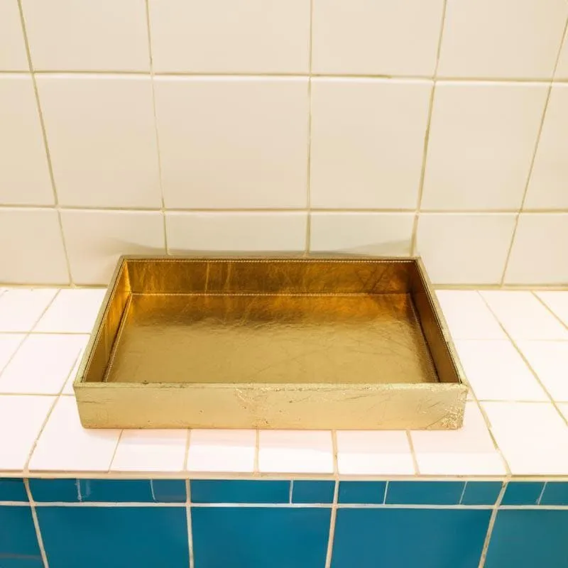 Tuscan Gold Bathroom Tray media 1