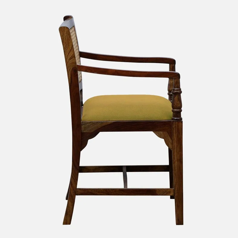 Stackon Rose Wood Accent Chair - Yellow media 5
