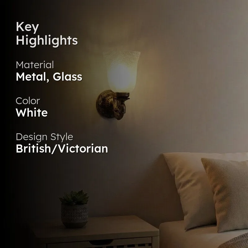 Crystal Bloom Medallion Curved Glass Wall Lamp media 2