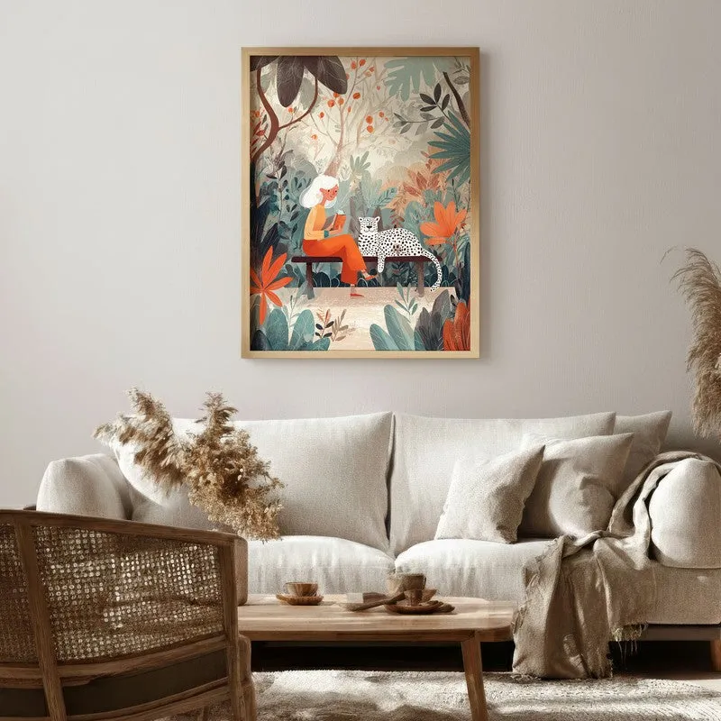 TropicTales Canvas Wall Painting - Brown Frame media 1
