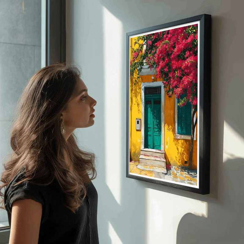 Garden Escape Canvas Wall Painting - Black Frame media 5