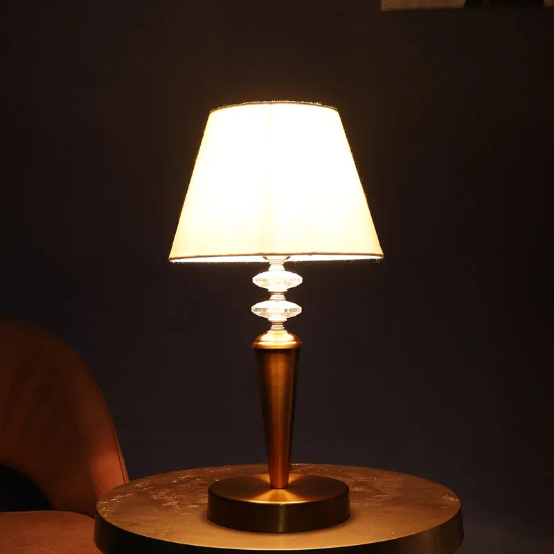 Cole Iron Table Lamp - White,Gold media 1