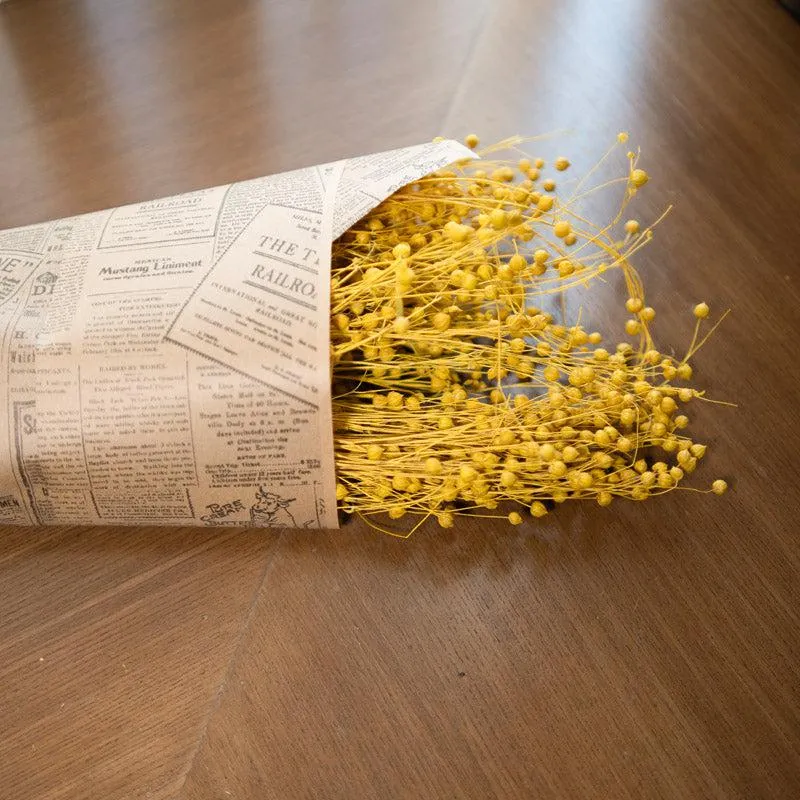Amora Fax Dried Flower Bunch - Yellow media 1