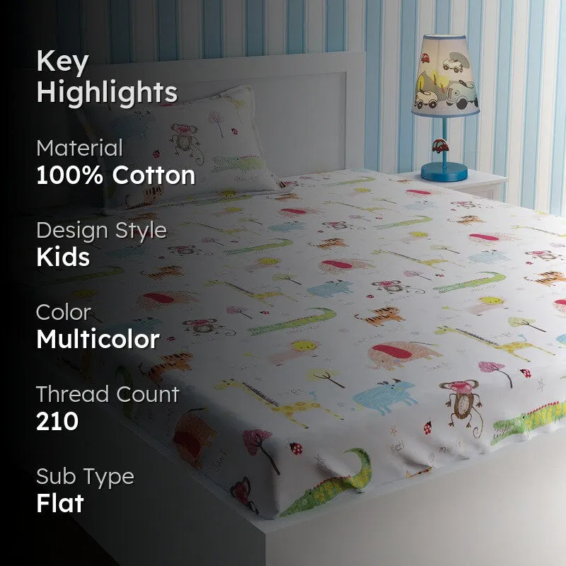 Blush Blossom Cotton Bedsheet - 210 TC media 2
