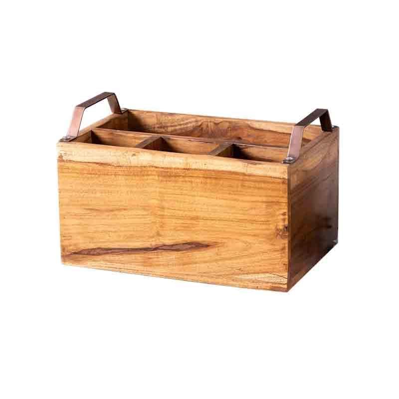 Cedar Cutlery Holder - Brown & Bronze media 3