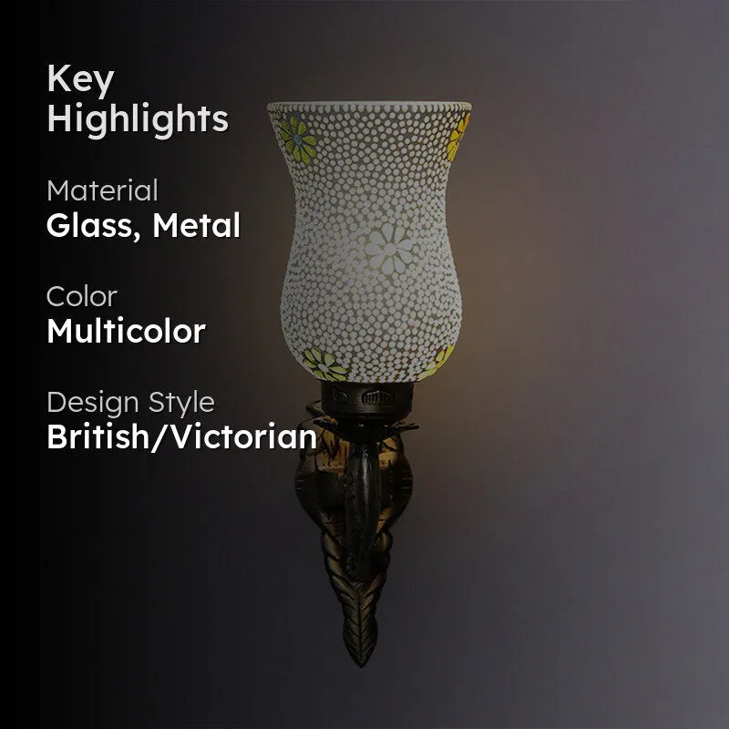 Adva Ziada Mosaic Glass & Metal Wall Lamp media 2