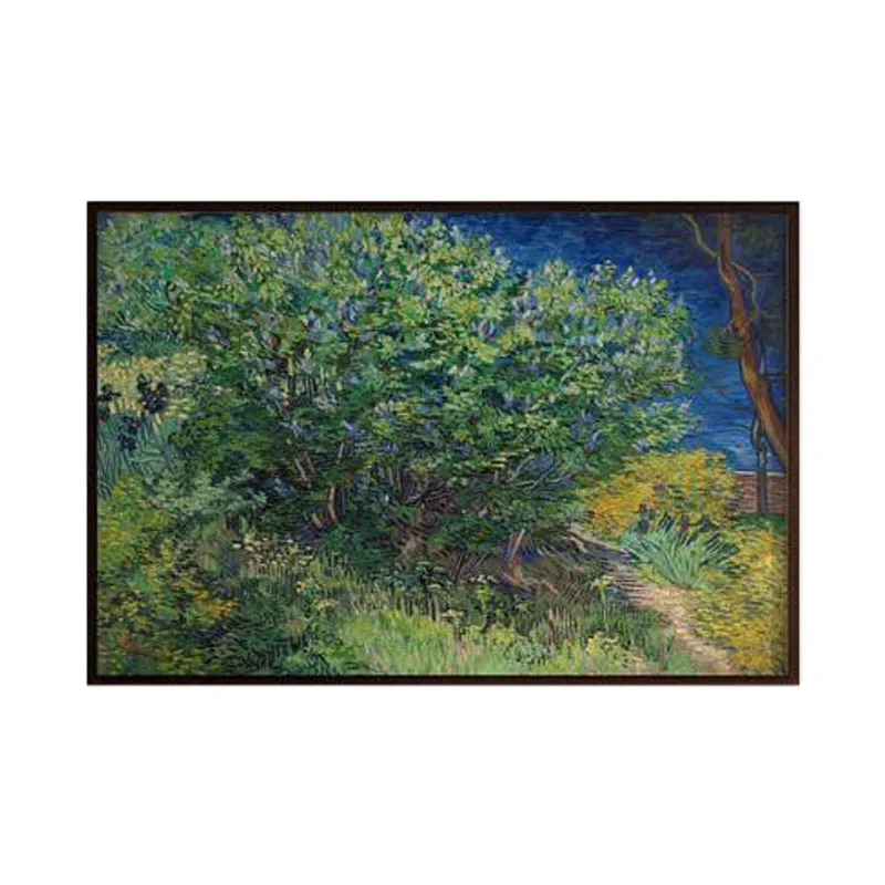 Lilac Bush By Vincent Van Gogh - Black Frame media 6